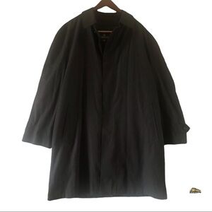 London Fog Mens Overcoat Black Size 40 S Short Clark Classic Fit Cotton …